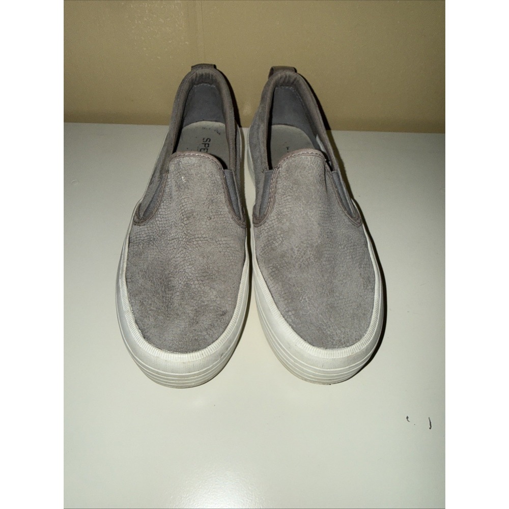 Sperry Top Sider Women Crest Twin Gore Slip On Shoes White STS85341 SIZE 6.5